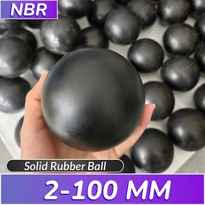 Black Round Solid Rubber Ball Bouncy Balls Training Ball Diameter 2mm to 100mm - Picture 1 of 15