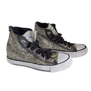 Airwalk Canvas High Top Sneakers Floral & Glitter Womens Size 5.5 - Picture 1 of 9