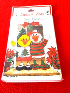 VINTAGE SUZY'S ZOO 10 Invitations IN UNOPENED PKG. OPEN HOUSE FOR THE HOLIDAYS! - Picture 1 of 3