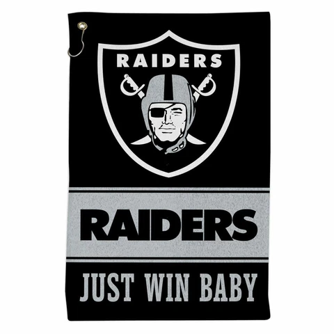 Brand New NFL  Las Vegas Raiders 16 X 25 Tailgate Golf &  Work Out  Sport Towel Cover
