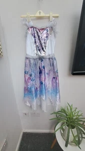 BNWOT F&F HALLOWEEN White Zombie Princess Dress Size 11-12 Yrs Skulls - Picture 1 of 5