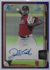 2015 Bowman Chrome Touki Toussaint lila Refraktor Auto /250 Atlanta Braves RC  - Bild 1 von 1