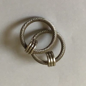 Pendientes perforados vintage de plata de ley navajo nativo americano - Imagen 1 de 8