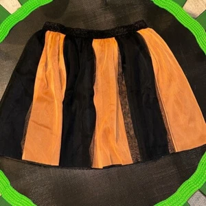 New NWT orange black tulle skirt lined glitter waist HALLOWEEN XL 14/16 - Picture 1 of 4