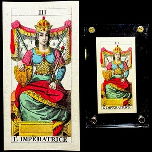 c1835 High Grade The Empress Tarot Playing Card Tarocchi Gumppenberg Milan Italy - Picture 1 of 21