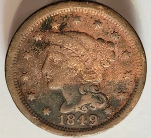 1849 Large Cent - Picture 1 of 2