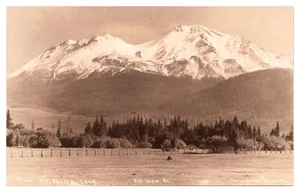 Montaje RPPC Shasta, Alt. 14.162', AZO 1918-1930, California  - Imagen 1 de 2