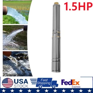 Pompa sommersa per pozzi profondi 1,5HP pompa acqua 24GPM acciaio inox 1100 W 110 V - Foto 1 di 16
