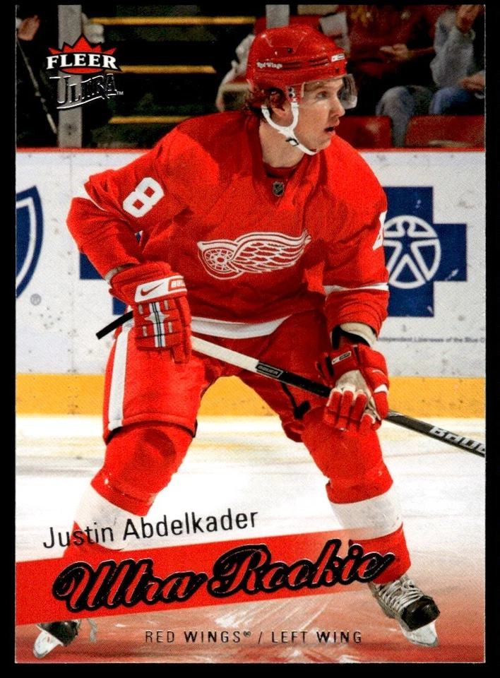 2008-09 FLEER ULTRA ROOKIE Justin Abdelkader Rookie Detroit Red Wings #214 - Image 1 of 2