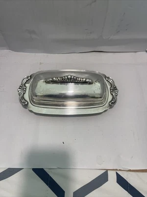 Toalha vintage banhada a prata prato de manteiga. - Imagem 1 de 4