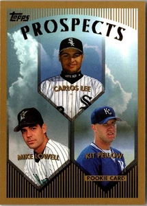 1999 Topps Carlos Lee/Mike Lowell/Kit Pellow Baseball Card - Picture 1 of 2