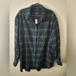 Gap Big Shirt Flannel Plaid XXL Tall - Picture 1 of 6