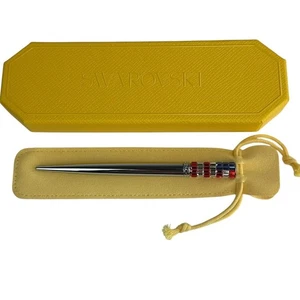 Swarovski Lucent Ballpoint pen Red and blue, American Flag Chrome plated - Picture 1 of 10