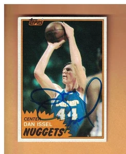 Tarjeta de baloncesto Topps autografiada por Dan Issel 1981-82 firmada Denver Nuggets - Imagen 1 de 1