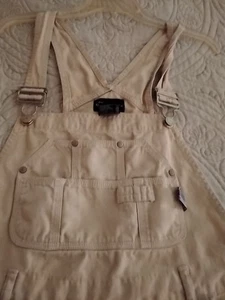 No Boundaries Brown Junior Sz. (11/13) Cargo Suspended Cotton Preppy Overalls - Picture 1 of 14