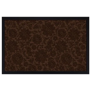 Briarwood Lane braun Blumenmuster große beflockte Fußmatte - Bild 1 von 9