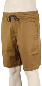 Pantalones cortos de voleibol elásticos Volcom Frickin - caqui oscuro - nuevos - Imagen 1 de 1