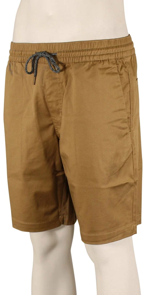 Volcom Frickin Elastic Volley Shorts - Dark Khaki - New - Image 1 of 1