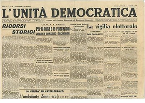 L'UNITA' DEMOCRATICA 1 GIUGNO 1946 - Picture 1 of 1