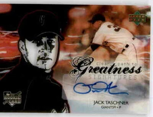 2006 Upper Deck Clear Path Greatness Jack Taschner Auto Rookie RC AU UD Giants - Bild 1 von 2