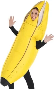 Inflatable Banana Food Funny Suit Yourself Fancy Dress Halloween Adult Costume - Picture 1 of 2
