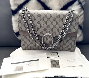 AUTH GUCCI DIONYSUS GG SUPREME MONOGRAM Large Shoulder Bag - Picture 1 of 19