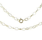 Girls 9Ct Gold 4Mm Lightweight Oval Belcher Chain Necklace