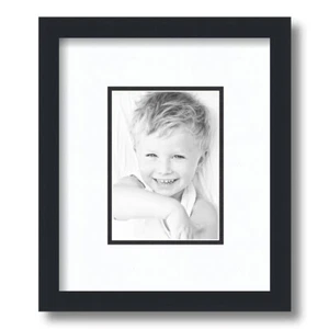 ArtToFrames Matted 9x11 Black Picture Frame with 2" Double Mat, 5x7 Opening - Picture 1 of 497