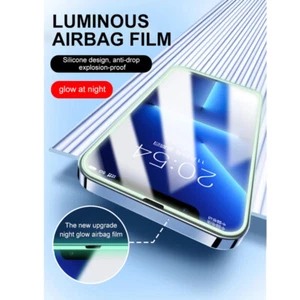 Screen Protector For iPhone 14 13 Pro Max 12 11 XR 7 8 Fluorescent Tempered Film - Bild 1 von 16