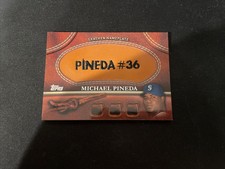 MICHAEL PINEDA 2011 Topps Update Glove Manufactured Leather Nameplate