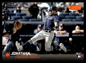 2023 Topps Stadium Club Jonathan Aranda #196 Orange Foil #'d /199 RC Rays - Picture 1 of 2
