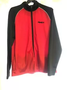 AND1 MEN'S JACKET SIZE XL BASKETBALL  ATHLETIC TRACK FULL ZIP FRONT RED/BLACK - Picture 1 of 9