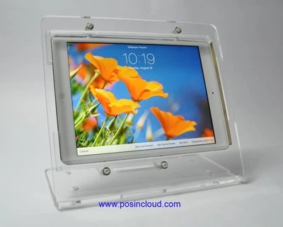 iPad 2/3/4 Clear Acrylic Desktop Stand - Kiosk, Show Store Display, POS, Square - Image 1 of 4