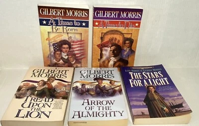 Gilbert Morris Book Lot Of 5 Liberty Bell Cheney Duvall MD A Time To Be Born - Image 1 of 4
