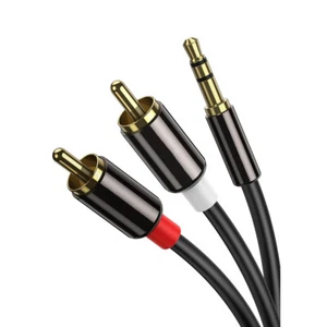 3,5mm Klinke-Cinch Stereo Adapter Kabel 200cm AUX MP3 CD Audio - Picture 1 of 4