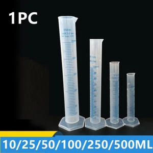 Measuring Cylinder Plastic 2-Sided Marking Graduated Liquid Tools 10-100ML - Picture 1 of 13