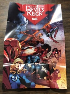 DEVIL'S REIGN #1 MARVEL PROMO POSTER (NEW) 2021 CHECCHETTO Large 24 X 36 Retail - Foto 1 di 2
