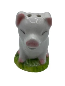 Keramik Schwein Ferkel Salzstreuer Figur Bauernhaus Cottagecore Küche Deko - Bild 1 von 11