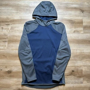 Under Armour Athletic Fit Hoodie Mens Small Navy Color block Reactor Coldgear - Picture 1 of 9