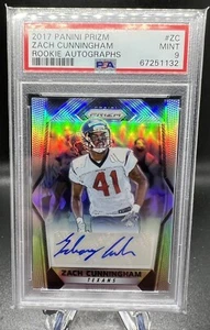 Prizm Zach Cunningham Rookie RC 2017 automático plateado #RZ-ZC PSA 9 como nuevo - Imagen 1 de 2
