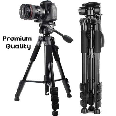 58'' Heavy Duty Aluminum Portable Tripod for DSLR Camera Stand Holder Mount - Image 1 of 4