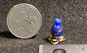 Blue Swirl Amphora Bottle Base Perfume Genie Decor Estate AS IS 1:12 Mini MI8204 - Picture 1 of 2