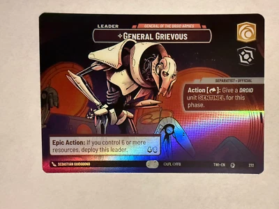 General Grievous General of the Droid Armies TW-272 Leader Showcase SWU In-Hand - Image 1 of 2