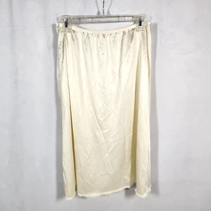 VTG Vanity Fair Half Slip Sz L 26” Skirt Ivory Silky Nylon Antron Made in USA - Picture 1 of 8