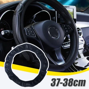 1Pc Anti-slip Wearproof Protector Cover For 37-38cm Diameter Car Steering Wheel - Foto 1 di 8