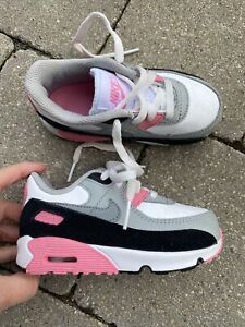 NIKE AIR MAX shoes worn1week toddler girl sz 8 EUC pink white