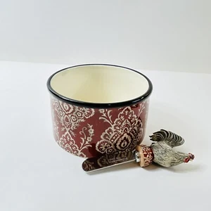Certified International Kimberly   PolosonSoup/Cereal Bowl &Rooster Butter Knife - Picture 1 of 11