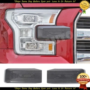 Cubierta decorativa de rejilla de parachoques delantero de fibra de carbono para Ford F-150 15-20 - Imagen 1 de 3