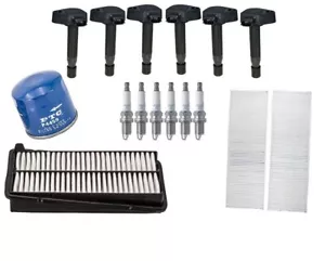 Ignition Coils Spark Plugs Air Engine & Oil Filters for Honda Accord 3.0L 00-02 - Picture 1 of 7