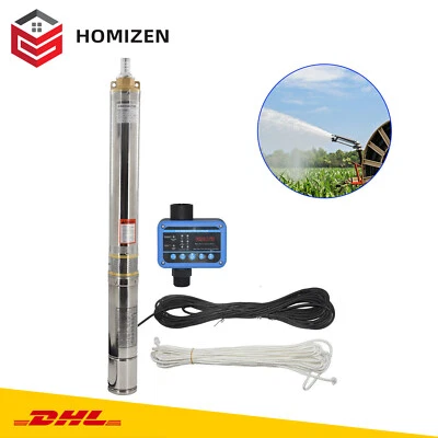 HOMIZEN Deep Well Pump 750W 3.5 Inch Well Pump 6300L/h Sand Resistant up to 5% - Image 1 of 4